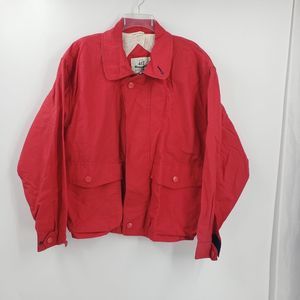 VAN HEUSEN 417 SPORTSWEAR Red Windbreaker MENS M